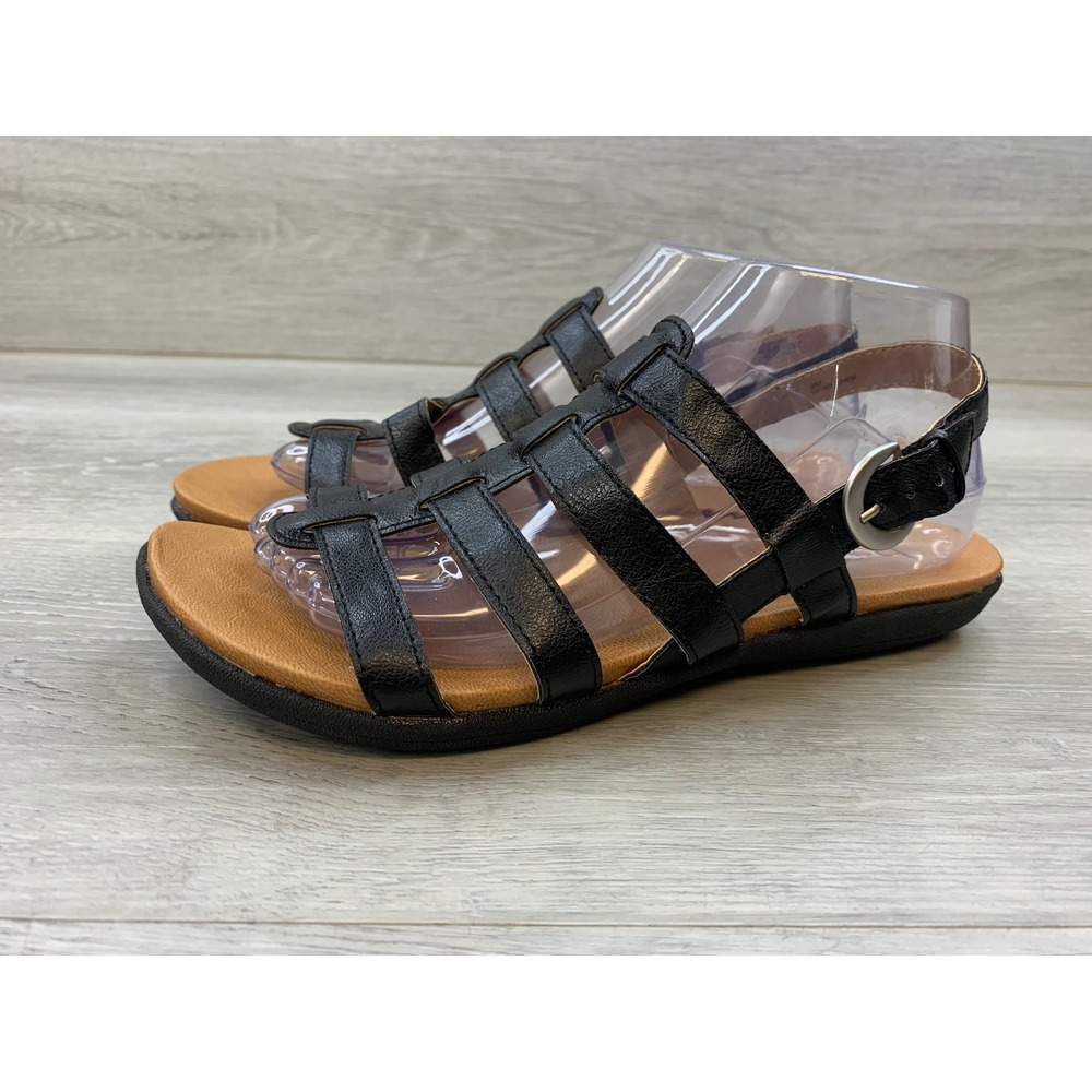 b.o.c. Born Concept Women's Black Multi Strap Gladiator Sandals 9 Shoes